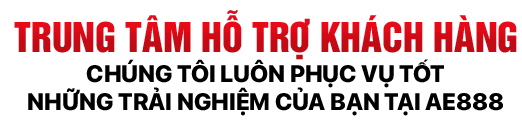 Trung tâm hỗ trợ khách hàng - Chúng tôi luôn phục vụ tốt những trải nghiệm của bạn tại AE888